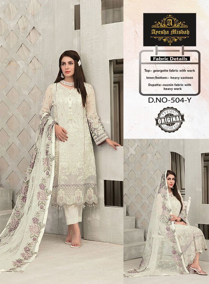 Ayesha Misbah 504 Heavy Festive Wear Wholesale Salwar Suits Collection